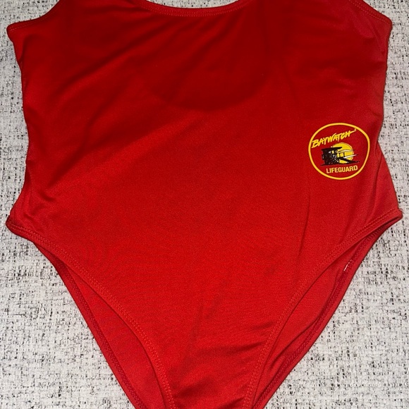 Baywatch Women's Red Lifeguard One Piece Swimsuit - Picture 1 of 4